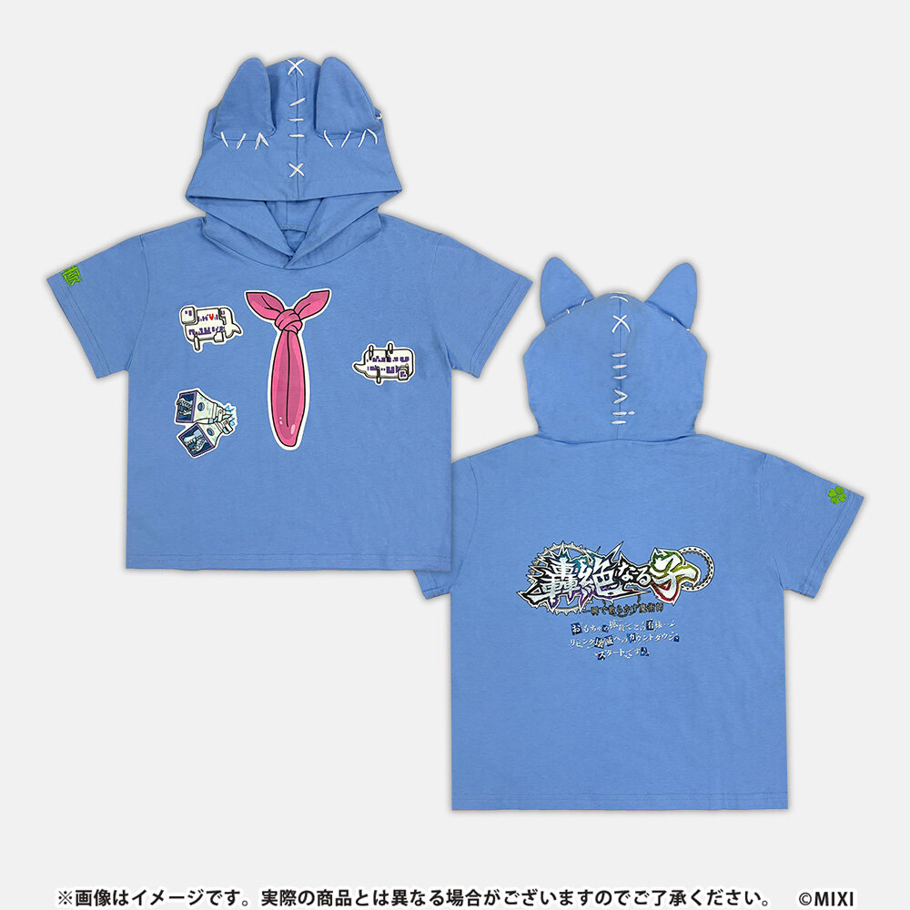 モンスターストライク 半袖キッズパーカー 轟絶なる子 ダウトモチーフ
